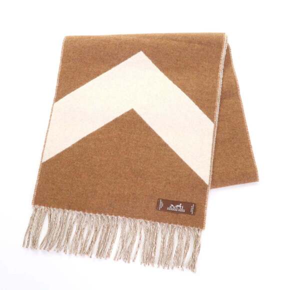 HERMES Brown Scarf